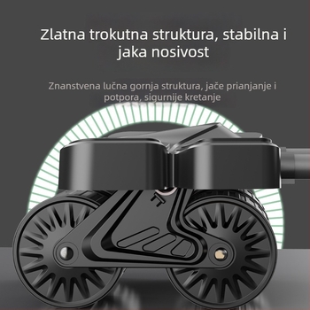 Kotač za trbušnjake s četiri kotača i potporom za lakte, automatsko vraćanje, novi model, vježbanje u zatvorenom