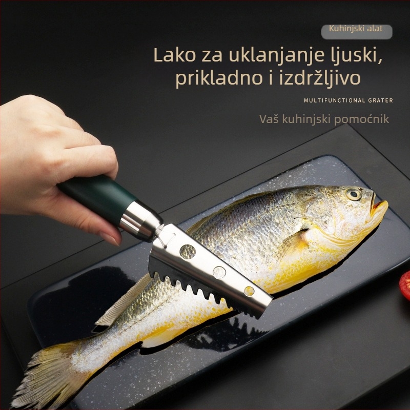 Strugač za ribje ljuske od 304 nehrđajućeg čelika — višenamjenski kuhinjski alat