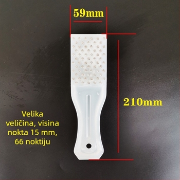 Nerđajući čelik – alat za uklanjanje ljuske ribe s plastičnom ručkom – kuhinjski pribor