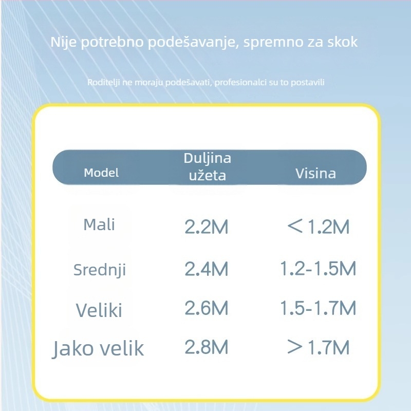 Pamukovo skakačko uže za djecu – početnici u vrtiću, s bambusnim segmentima, profesionalno za učenike osnovne škole, bez zapetljavanja, za uzrast 3–5 godina