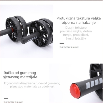 Dvostruki kotač za abdominalne mišiće za kućnu upotrebu – sklopivi, oblikuje struk i trbuh