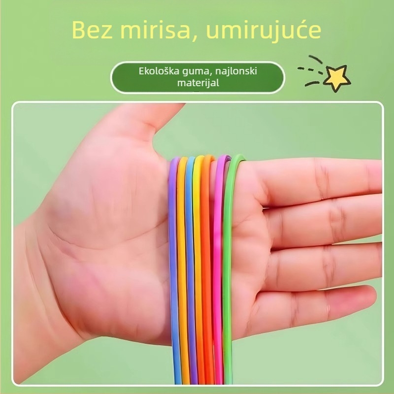 Izdržljivo švihadlo s gumom za učenike osnovne škole, nostalgično starinsko švihadlo.