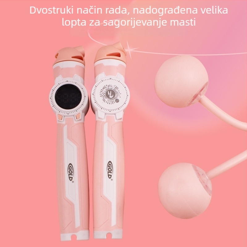 Bluetooth APP pametno užad za preskakanje s elektroničkim brojčanjem, bežična, dvostruke namjene, USB punjenje za fitness i trening