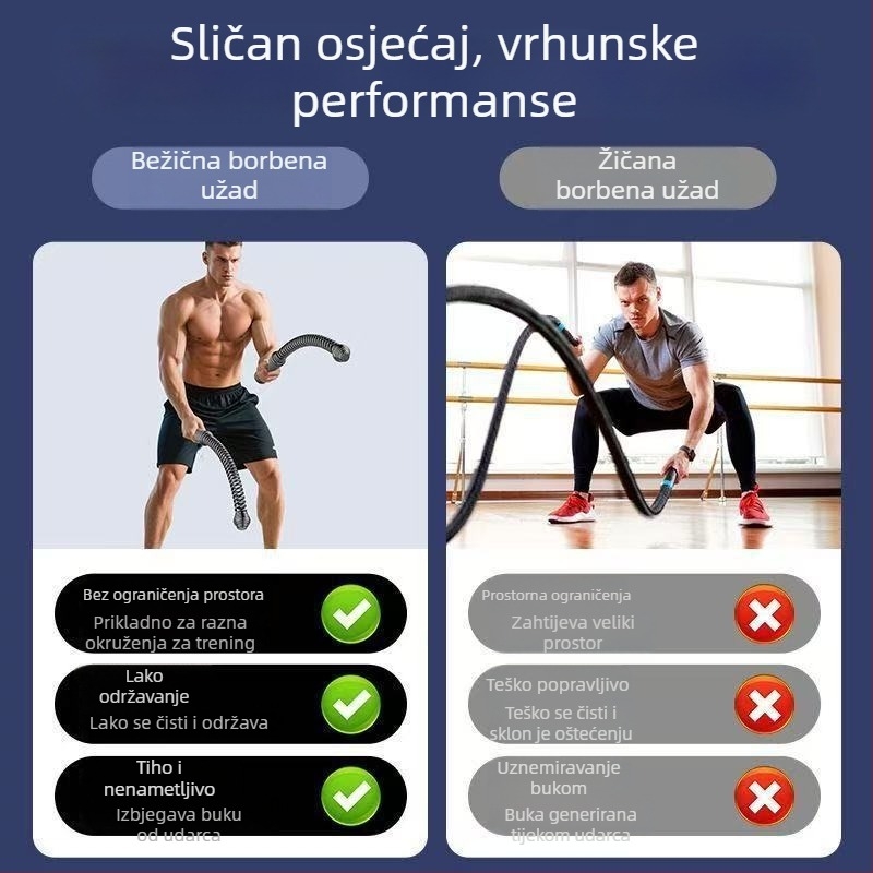 Dva komada borbenog užeta za unutarnji fitness i trening snage