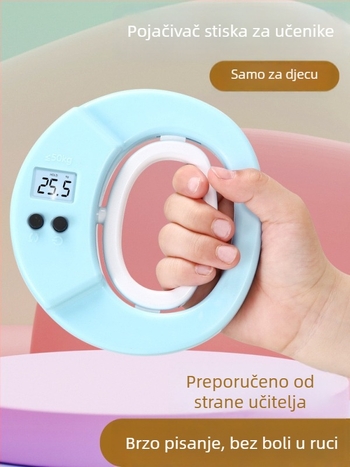 Elektronički trener za snagu stiska za djecu, mjerač snage prstiju, 0–50 kg, ABS