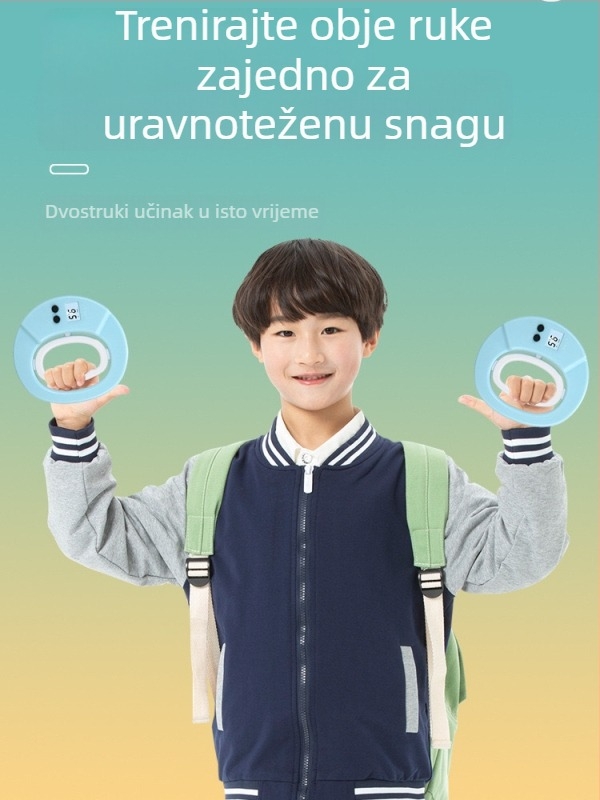 Elektronički trener za snagu stiska za djecu, mjerač snage prstiju, 0–50 kg, ABS