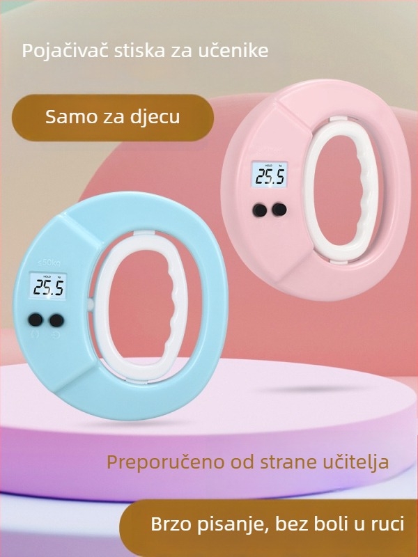 Elektronički trener za snagu stiska za djecu, mjerač snage prstiju, 0–50 kg, ABS
