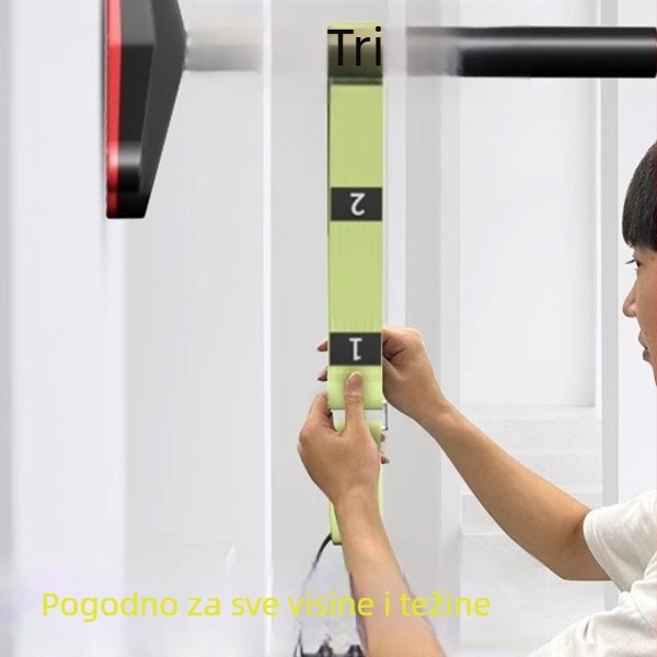 Pomoćni pojas za zgibove za kućnu upotrebu, s prilagodljivim otporom i elastičnim pojasom za unutarnji trening