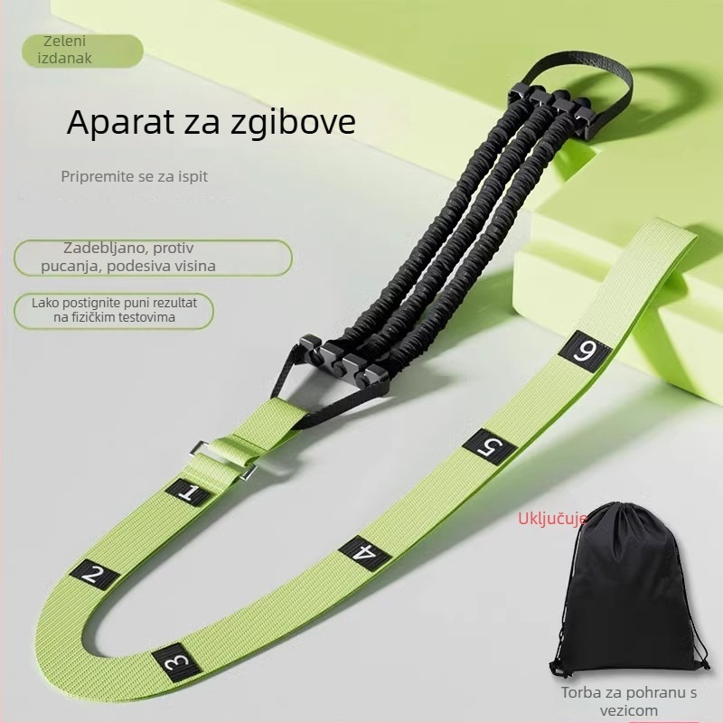 Pomoćni pojas za zgibove za kućnu upotrebu, s prilagodljivim otporom i elastičnim pojasom za unutarnji trening