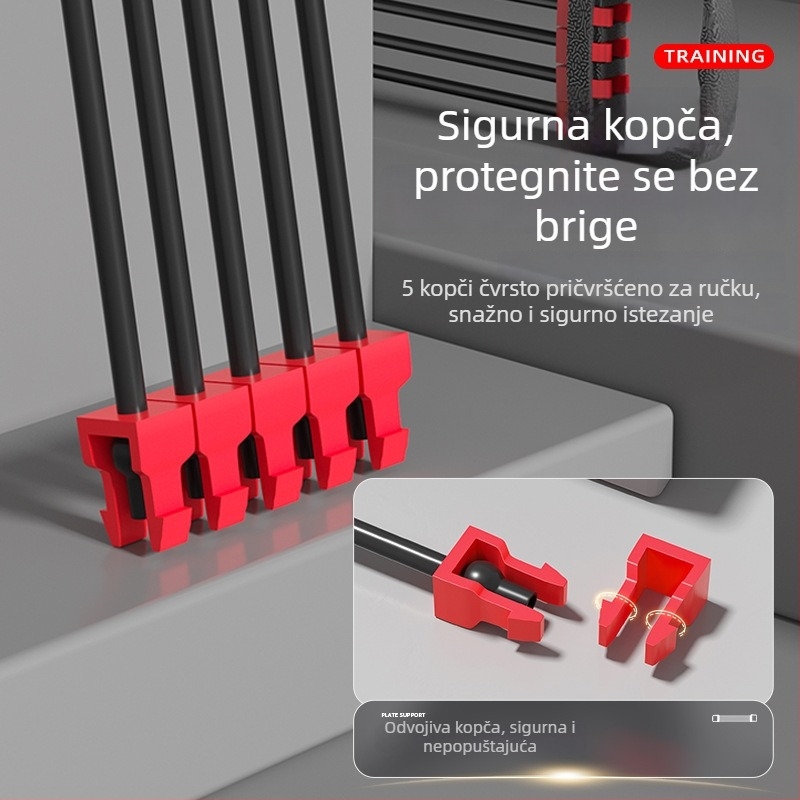 Muški kućni uređaj za vježbanje prsnih mišića s oprugom i užetom za proširenje prsa te vježbanje leđa