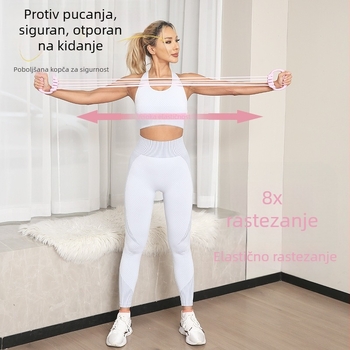 Otporna užad u obliku osam za kućne vježbe, podesiva elastična traka za proširenje prsnog koša i trening ramena