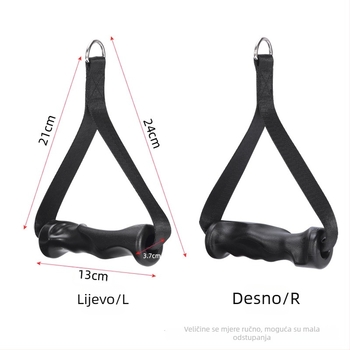 Set ručki za šipku za zgibove s otporom užeta – fitness dodatak (par)