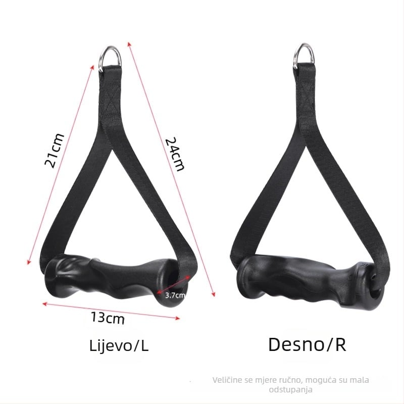 Set ručki za šipku za zgibove s otporom užeta – fitness dodatak (par)