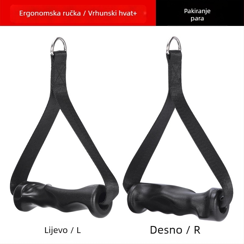 Set ručki za šipku za zgibove s otporom užeta – fitness dodatak (par)