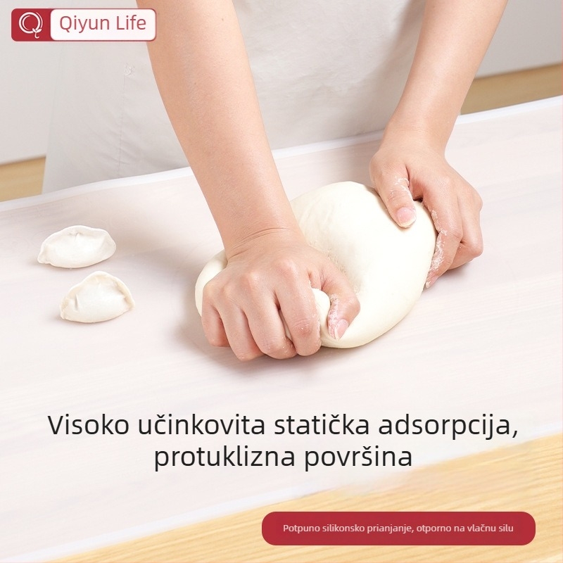 Prozirna silikonska podloga za mijesanje tijesta, ekstra velikog formata, debela protuklizna površina za kućnu kuhinju