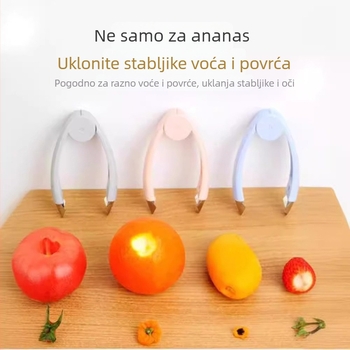 Višenamjenski alat za uklanjanje očiju ananasa i klips za jagode, od nehrđajućeg čelika