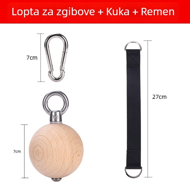 Lopta za jačanje stiska ruke s protukliznim držačem – za penjanje i zgibove, kettlebell-stil fitness alat
