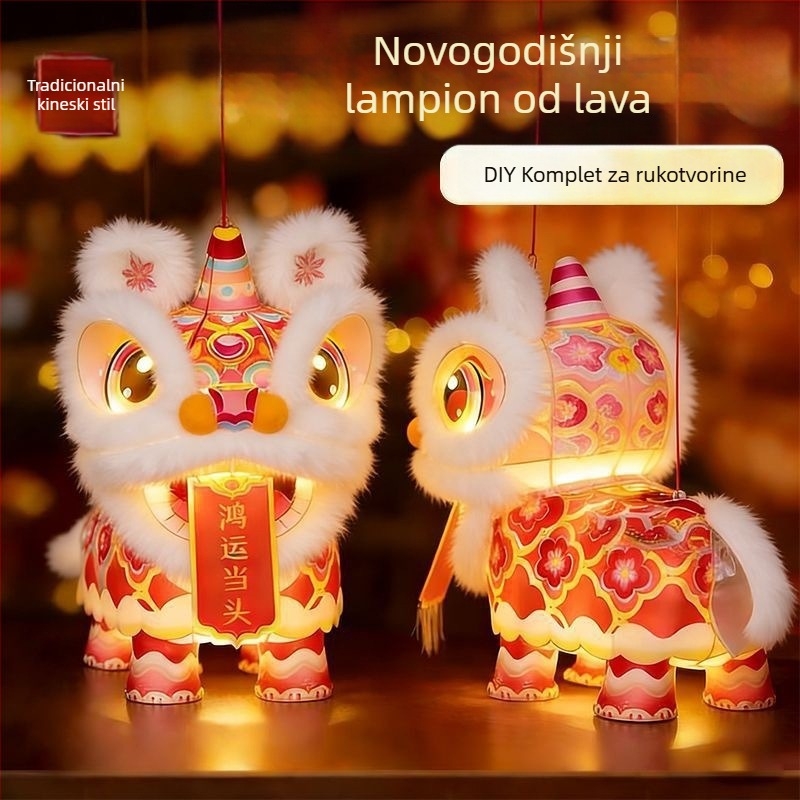 Fenjeri sa lavom za Proljetni festival — ručno izrađeni DIY kreativni set za djecu, vrtić, 2026 novi model