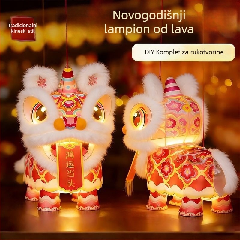 Fenjeri sa lavom za Proljetni festival — ručno izrađeni DIY kreativni set za djecu, vrtić, 2026 novi model