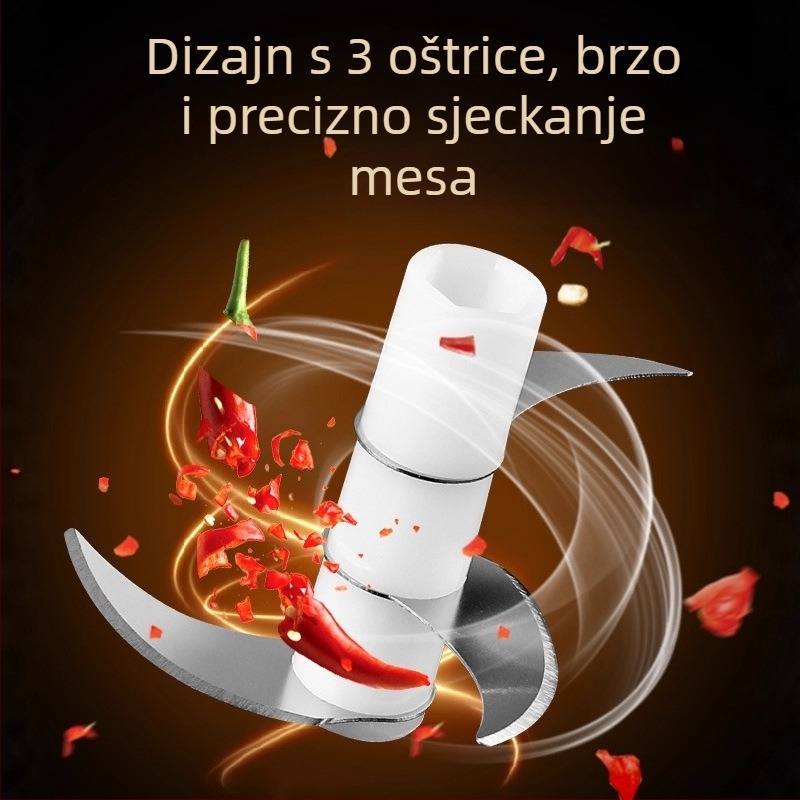 Električni mini kuhinjski procesor za češnjak — višenamjenski mikser za češnjakovu pastu i umake