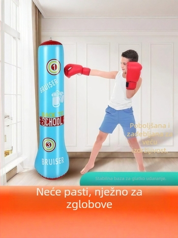 Dječja napuhiva boksačka vreća s vertikalnim postoljem za kućni trening