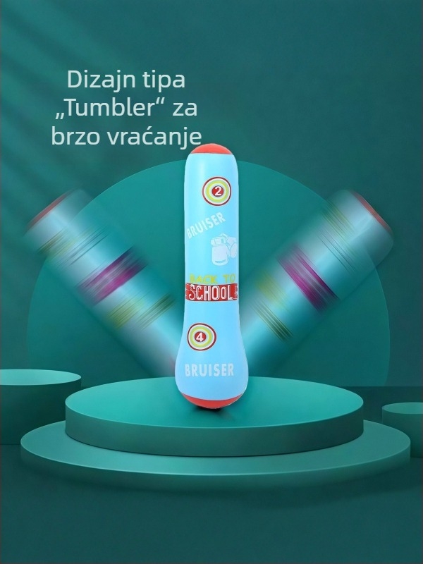 Dječja napuhiva boksačka vreća s vertikalnim postoljem za kućni trening