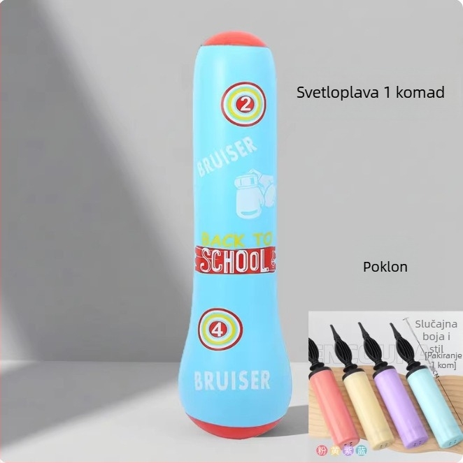 Dječja napuhiva boksačka vreća s vertikalnim postoljem za kućni trening
