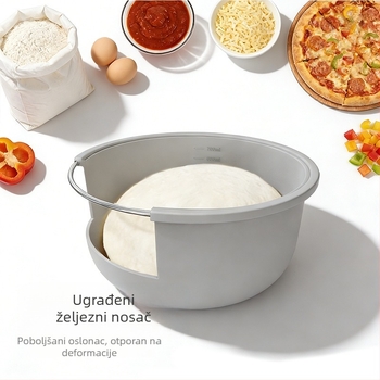 Silikonska posuda za fermentaciju tijesta – okrugla košara za dizanje tijesta za kruh, otporna na visoke temperature, velika zapremina