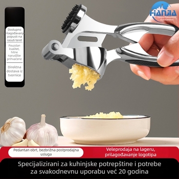 Česnjak preša od cinkove legure, ručni oljuštivač češnjaka, drobilnik češnjaka, alat za pastu od češnjaka, višenamjenski kuhinjski alat