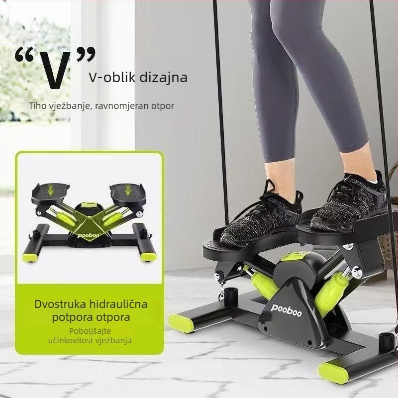 Hidraulični pedalni uređaj u obliku slova V za kućnu upotrebu, prijenosni stepper, fitness stepper trener, uređaj za brojanje koraka