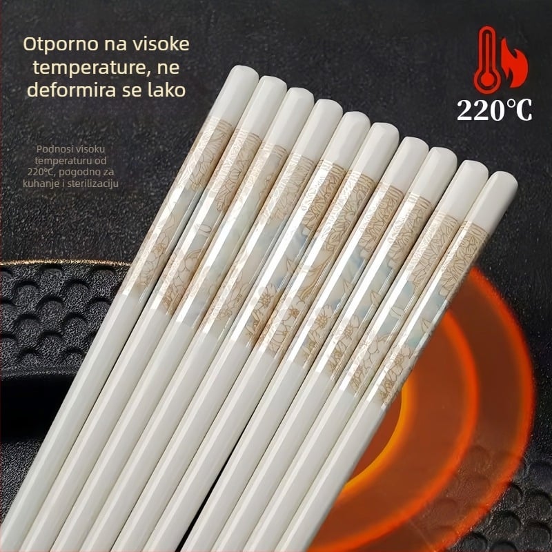 Keramički štapići za jelo, moderni minimalistički stil, jednobojni, prehrambena kvaliteta, otporni na plijesan, vlagu i visoke temperature, za kućnu upotrebu