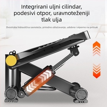 Kućni steper s podesivim otporom, penjanje stepenicama i okretanje struka, višenamjenski magnetski fitness uređaj za akupresuru