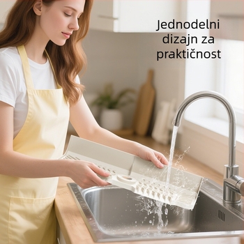 Silikonska podloga za slavinu i zaštita od prskanja na umivaoniku, odvodna podloga i držač sapuna