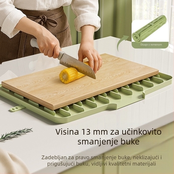 Silikonska podloga za odvod vode s kosim odvodom, kuhinja – za voće, povrće i posuđe
