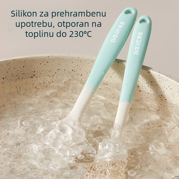 Set silikonskih špatula za pečenje - špatule od silikona otporne na visoke temperature, četkica za ulje, spatula za kremu i četka za začine.