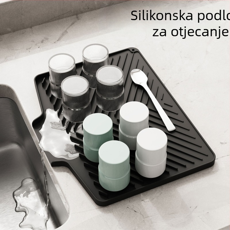 Višenamjenski silikonasti podmetač za odvod, protuklizni, za kuhinju, posuđe, čajni stol i odvod voća i povrća