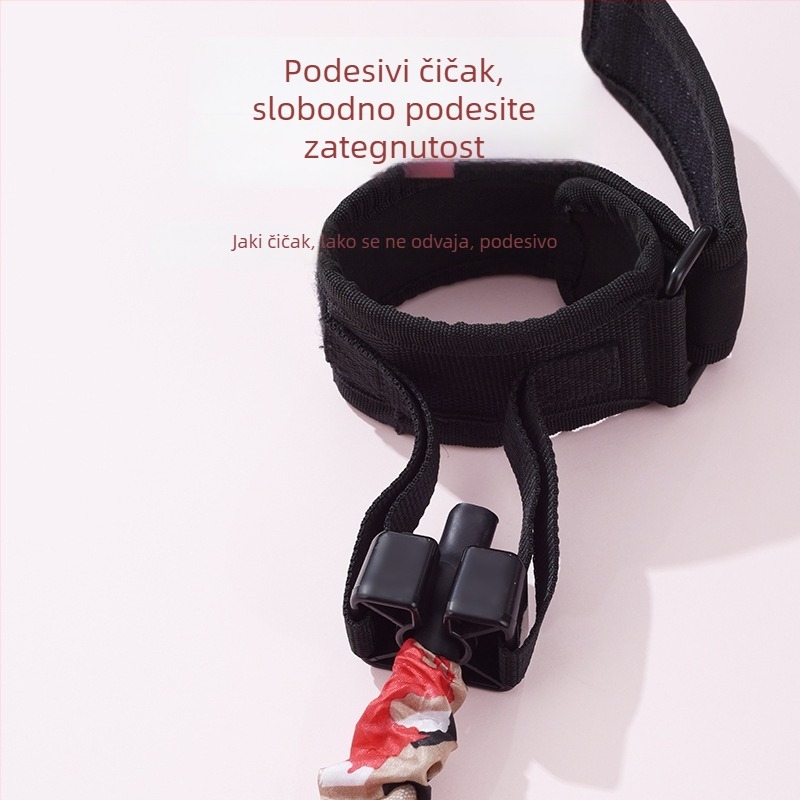 Sustav za trening gležnja s kaišem i užetom za istezanje za jačanje bedara i stražnjice