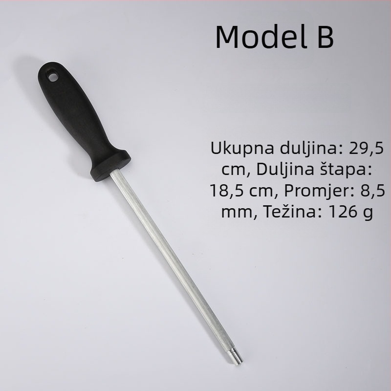 Nehrđajući čelik – šipka za oštrenje noževa za kuhinju, set s kamenom za oštrenje, Blue Thorn, starinski/retro stil