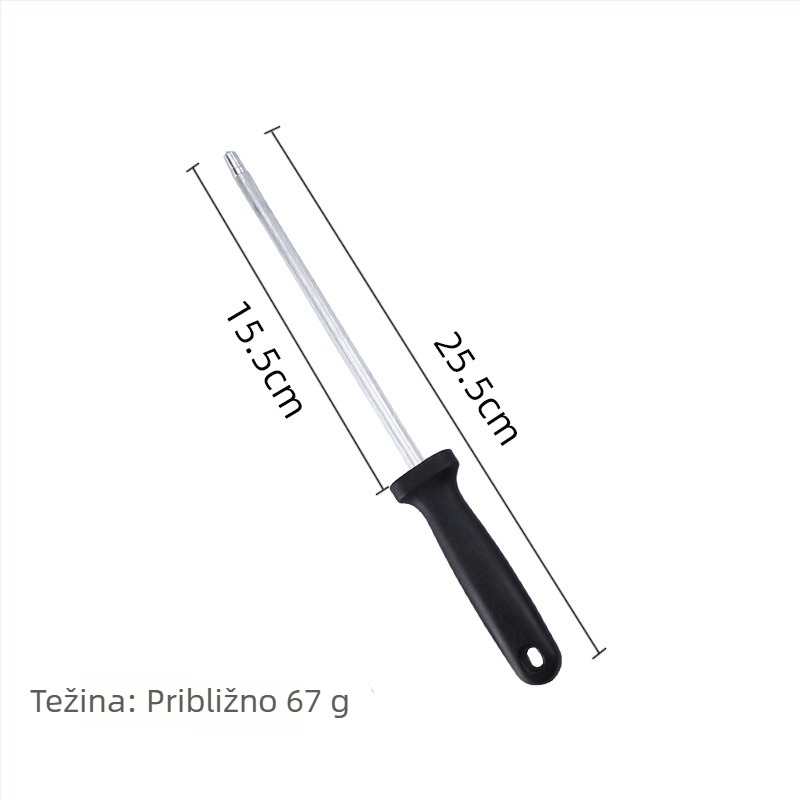 Nehrđajući čelik – šipka za oštrenje noževa za kuhinju, set s kamenom za oštrenje, Blue Thorn, starinski/retro stil