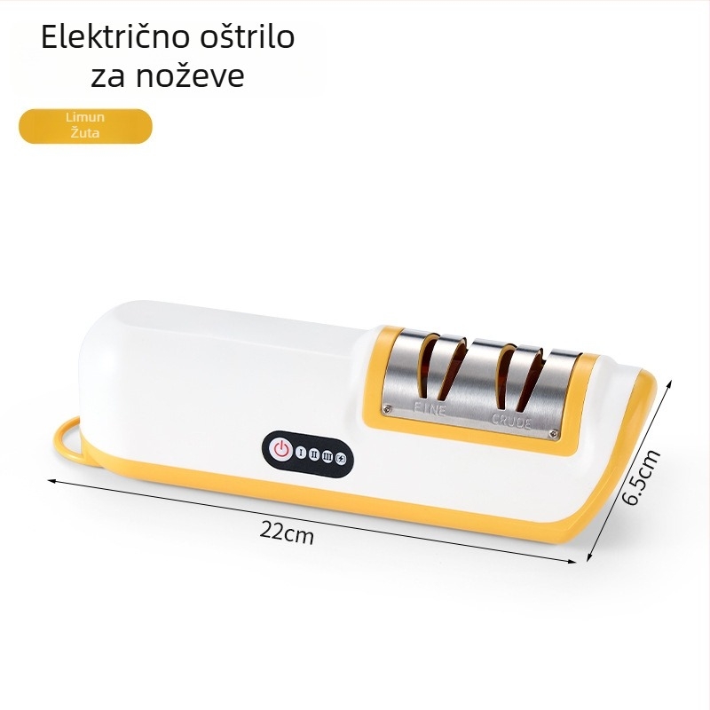 Bežični električni oštrač noževa, punjiv, višenamjenski, kompaktan automatski kamen za oštrenje kuhinjskih noževa