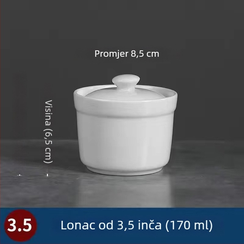 Keramički lonac za vodnu kupelj za kuhanje jaja na pari i juhe od ptičjeg gnijezda, 1 L, kineski stil
