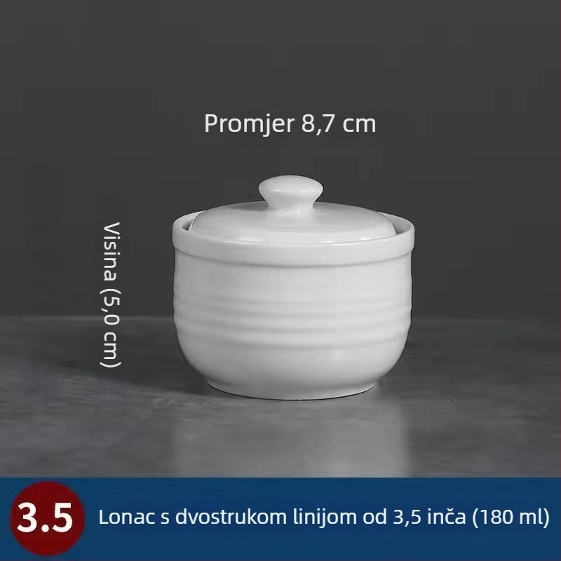 Keramički lonac za vodnu kupelj za kuhanje jaja na pari i juhe od ptičjeg gnijezda, 1 L, kineski stil