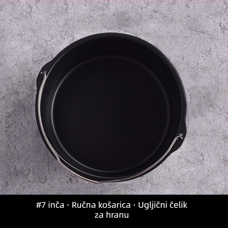 Kalup za tortu za fritezu na zrak, univerzalni okrugli kalup za pečenje, otporan na visoke temperature, s nelepljivim dnom, 30 cm