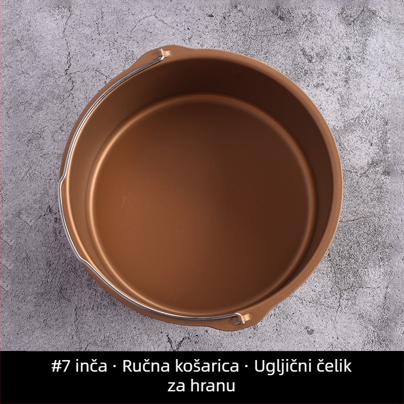 Kalup za tortu za fritezu na zrak, univerzalni okrugli kalup za pečenje, otporan na visoke temperature, s nelepljivim dnom, 30 cm
