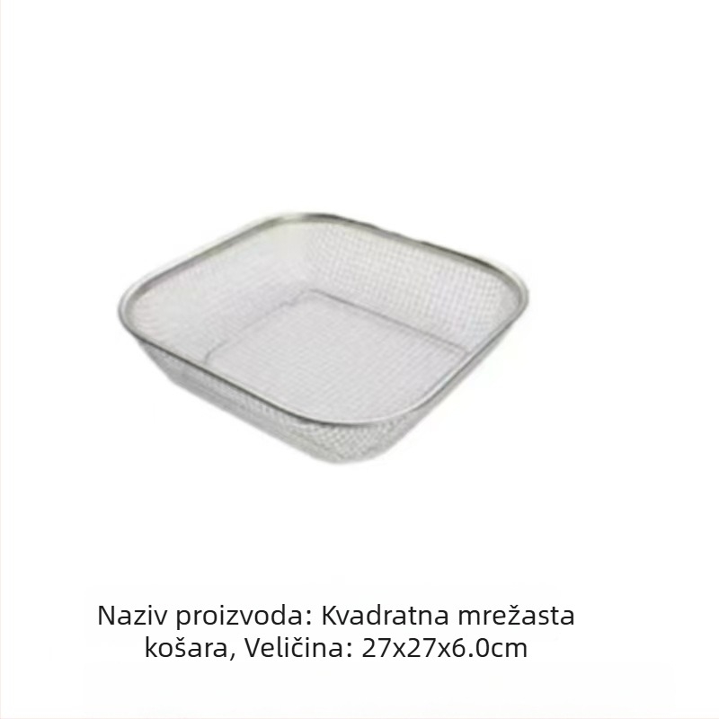 Košara za voće i povrće od nehrđajućeg čelika s odvodnim dnom, za kuhinju i dom