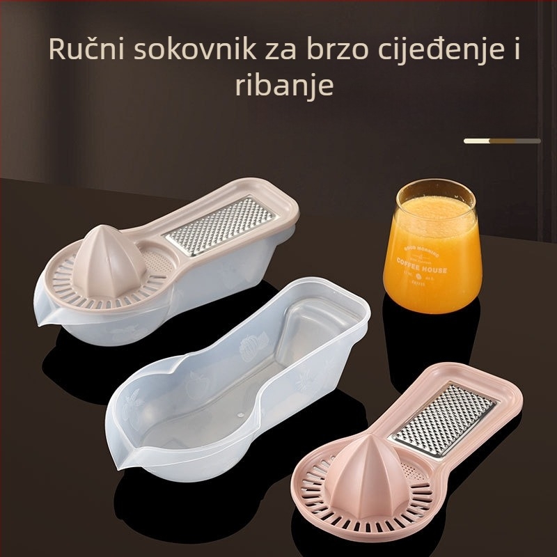 Višenamjenski ručni iscijeđivač soka i kuhinjski alat za izradu soka od naranči, rezanje i ribanje voća i povrća