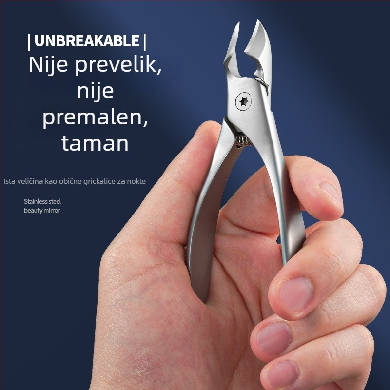 Novi mini kliješta za nokte od nehrđajućeg čelika s rogovim vrhom za urasle nokte