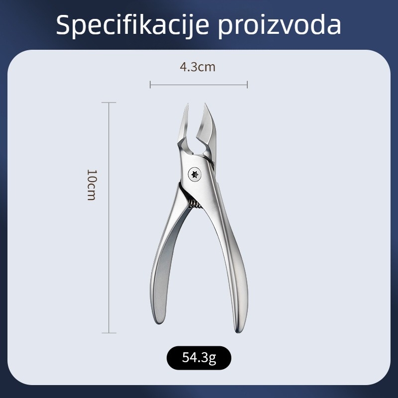 Novi mini kliješta za nokte od nehrđajućeg čelika s rogovim vrhom za urasle nokte