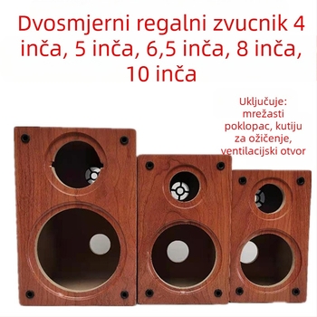 Drveni kabinet zvučnika za police, DIY dvodijelno kućište za zvučnike s 4, 5, 6,5, 8 i 10 inča