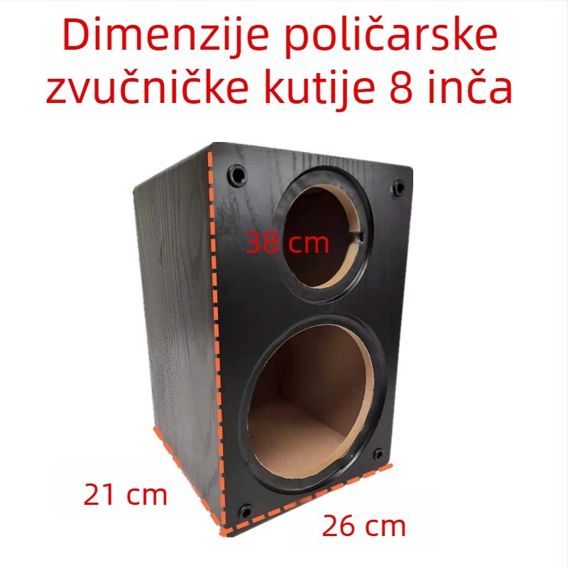 Drveni kabinet zvučnika za police, DIY dvodijelno kućište za zvučnike s 4, 5, 6,5, 8 i 10 inča
